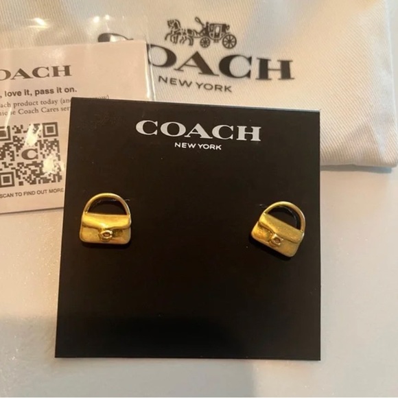 NWT Signature Tabby Mini Handbag Charm Stud Earrings - Picture 4 of 7